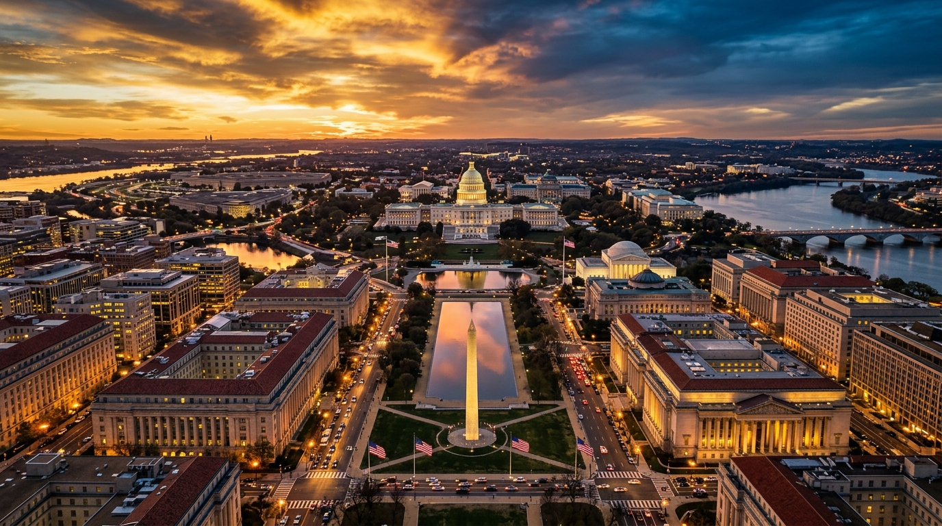 Vista aérea de Washington DC